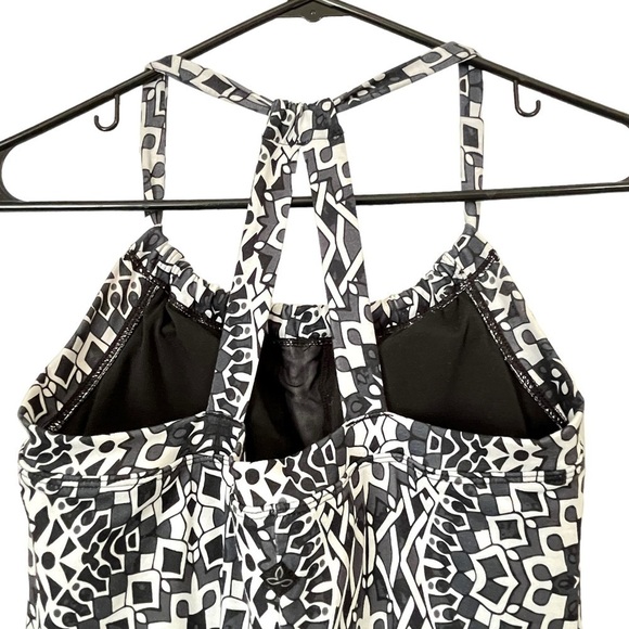 Prana Black & White Knit Halter Sundress with Built-in Bra Size XS - Picture 4 of 9